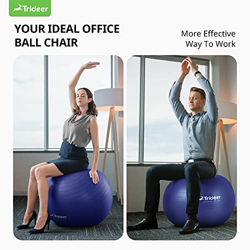 image for Trideer Extra Thick Yoga & Exercise Ball, 5 Sizes Ball Chair, Heavy Du