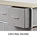 WLIVE Dresser for Bedroom with 5 Drawers, Wide Chest of Drawers, Fabric Dresser, Storage Organization Unit with Fabric Bins for Closet, Living Room, Hallway, Light Grey