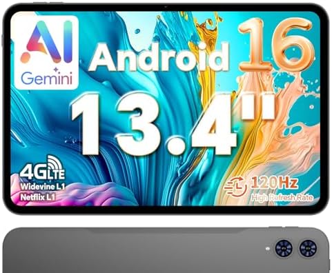 TECLAST T65 Tablette 13.4 Pouces Android 16, Gemini AI, Écran 120...