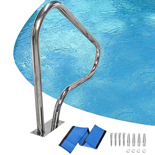 Baranda para piscina de acero inoxidable 39x32 pulg miniatura 1