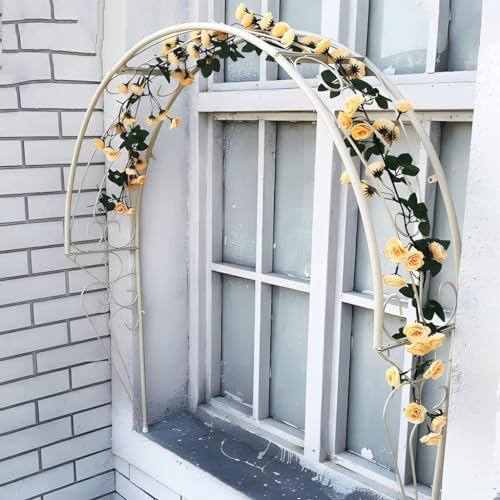 Arche de jardin en métal au design treillis élégant pour clématites
