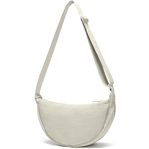 YIKOEE Crescent Bag for Women Men Small Sling Crossbody Bag with Half Moon Shape