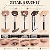 Set de brochas de maquillaje BEAKEY con 2 esponjas difuminadoras, set de 10 brochas para rostro y ojos | Herramientas para principiantes con fibras sintéticas suaves para cobertura ligera y construible desde base hasta sombra de ojos, fibras sintéticas, set de 12 piezas 8
