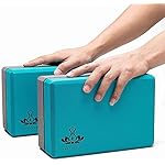 Heathyoga Yoga Blocks 2 Pack with Strap, High Density EVA Foam Yoga Block and Yoga Strap Set to Support and Improve Poses and Flexibility - Image 2