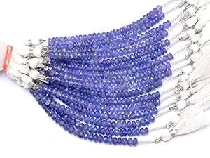 Jaipur Gems Mart Tansanit Rondelle Perlen 3,5'
