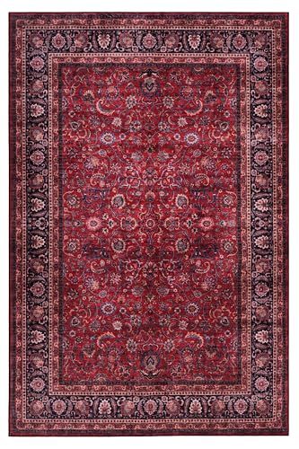 GLN Rugs Traditional - Tapete lavable 2x3 Rojo oscuro miniatura 6
