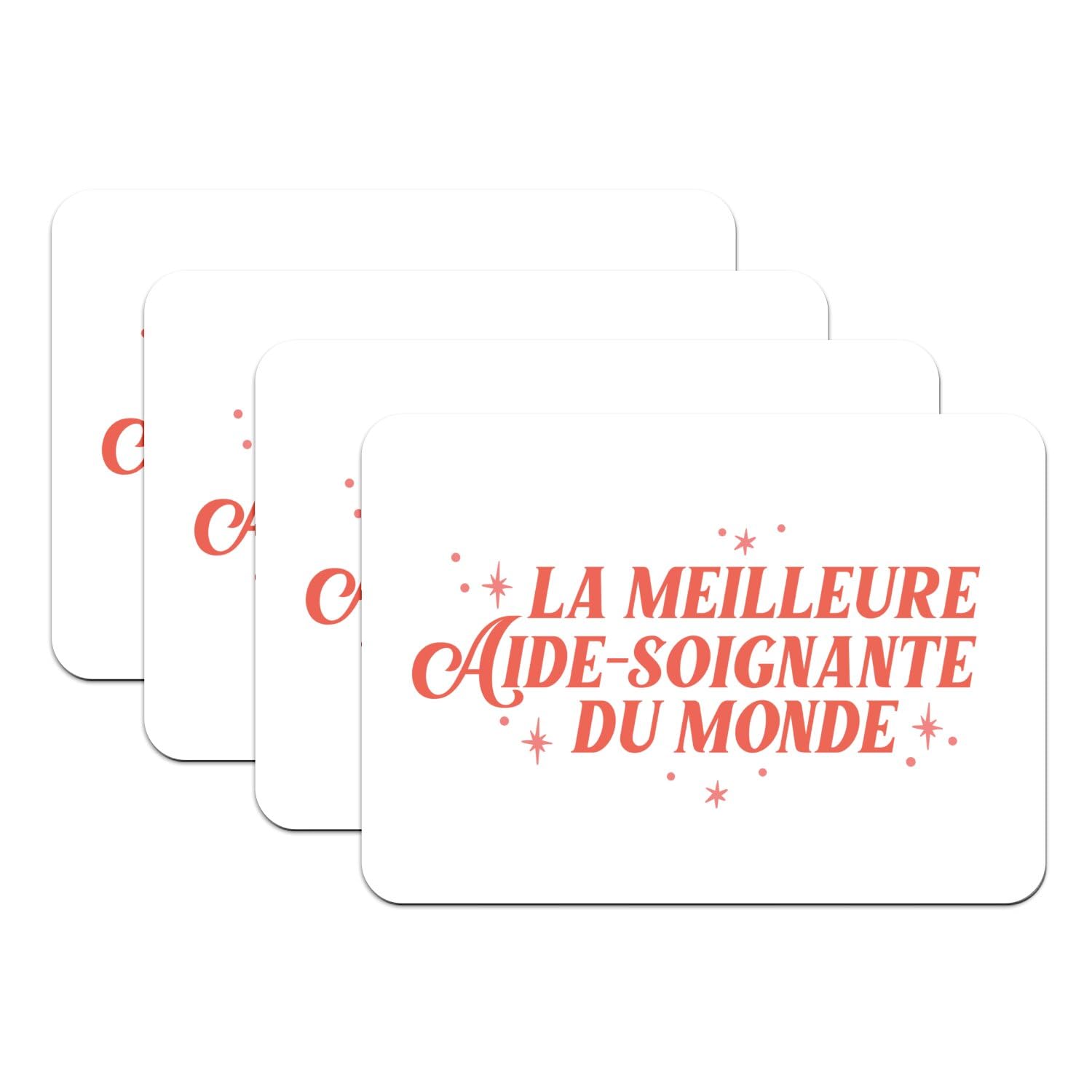 Set de table Aide Soignante blanc, cadeau idéal milieu médical