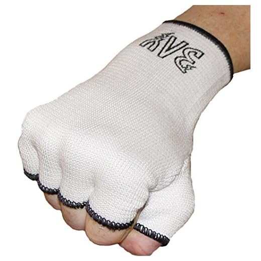 BAY Schlupfbandagen Größe M, weiß, Faustbandagen, elastische Innenhandschuhe, Handbandagen, Boxbandagen, Box-Bandagen, 1 Paar