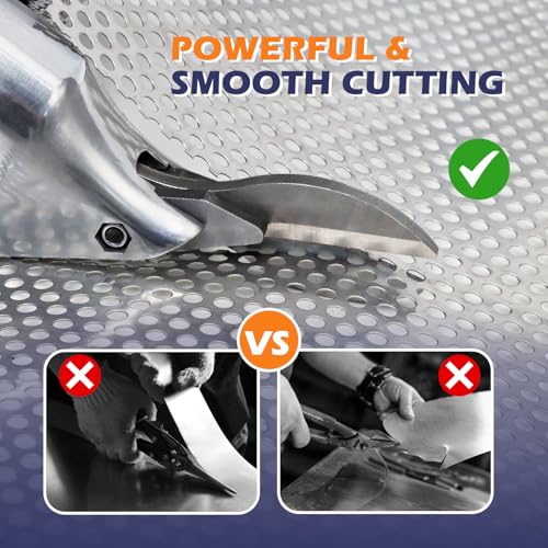 image for VLOXO Drill Metal Shear Attachment, Shear Metal Cutter with 360-Degree