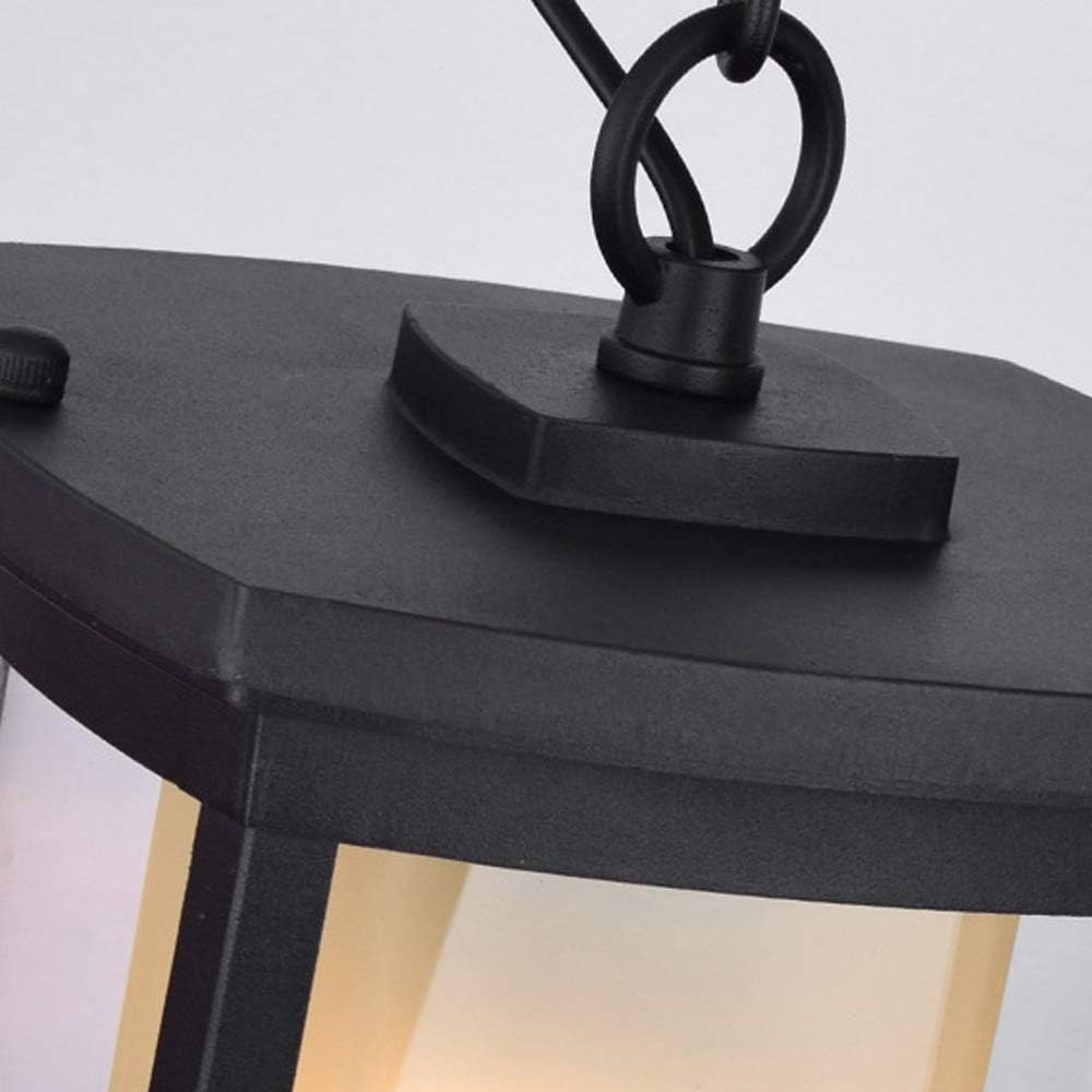 Ip54 Adjustable Outdoor Aluminum Light Porch Glass Lantern Lighting Fixture Metal Glass Patio Hanging Lamp Waterproof Porch Vineyard Chandelier E27 Edison/L