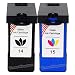 Toner Kingdom Compatible with Lexmark Ink Cartridges 14 (18C2090) and 15 (18C2110) - 2 Pack, 1PK Black & 1PK Color