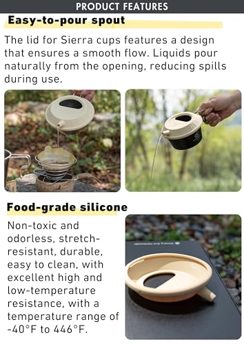 Sierra Couvercle en silicone Camping Moon S-GH idéal pour le bivouac - 5