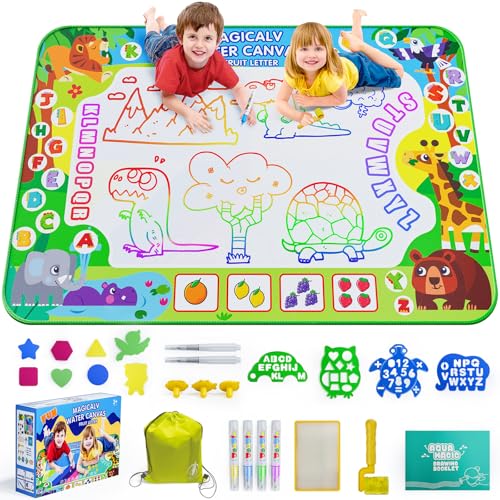 Jzsij WD-01 2 In 1 Water Doodle Mat,60 X 40 Inch Extra Large Drawing Mat cover