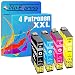 Produktbild Tito-Express ProSerie 4X Farbset kompatibel mit Epson T1281-T1284 mit 15ml Black & 15ml je Color XXL-Inhalt BX-305 F Office BX-305 FW Office BX-305FW Plus S-22 SX-125 SX-130 SX-230 SX-235
