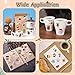 Haooryx Cute Coffee Sticker Rolls - 1000Pcs Valentine's Day Bubble Milk Tea Coffee Latte Cup Stickers 2 Rolls Self Adhesive Waterproof Vinyl Decal Water Bottle Laptop Envelope Junk Journal Party Favor