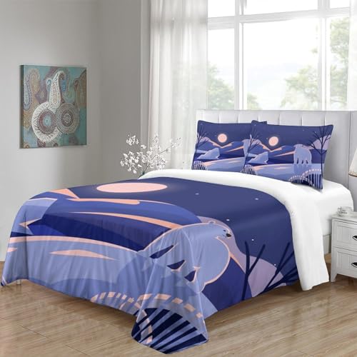 Housse de couette ours polaire pour adultes et enfants parure de lit 3 pièces - 5