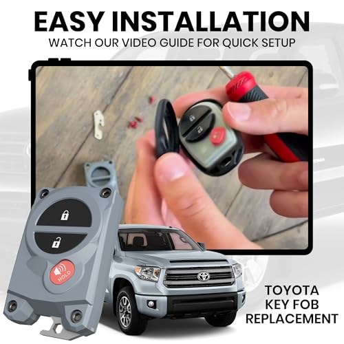 Image of for Toyota Key Fob Cover with Built-in Bottle Opener - Rugged Protective Shell for Tundra (2007-2017) & Tacoma (2005-2015) - Enhanced Grip & Durability - Key Fob Replacement Shell - Custom Colors