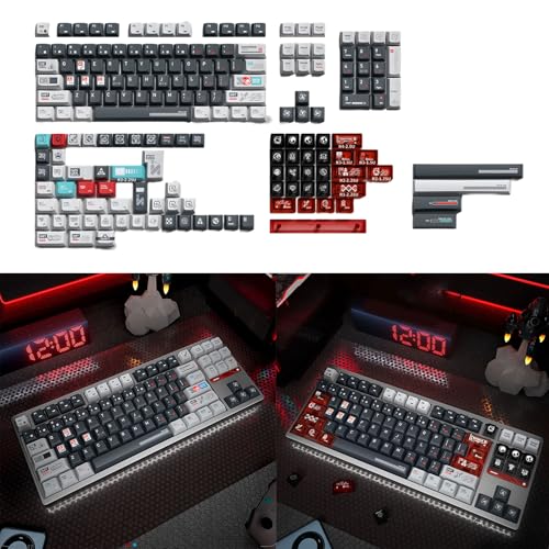 183 Tastenkappen mit Mond-Programm-Thema, hohe Kompatibilität und fünf Seiten, wärmesublimiert, für mechanische Tastaturen – Bild 3