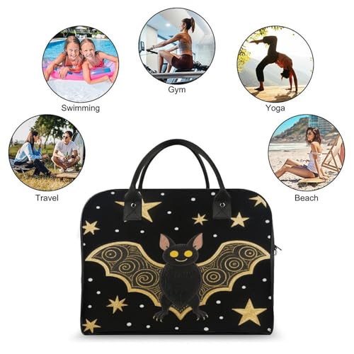 Bolso de mano de nylon FekiLoot con cierre y bandolera ajustable miniatura 4