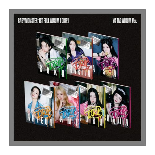 BABYMONSTER DRIP 1st Full Album with Tracking Sealed Baby Monster (TAG 7 Version Set)