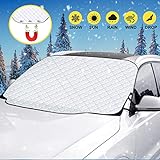 [page_title]-TOPLUS Scheibenabdeckung Autoscheibenabdeckung Frontscheibenabdeckung Auto Windschutzscheibenabdeckung für Winter Schneeabdeckung Eisschutzfolie und Scheibenwischer UV-Schutz