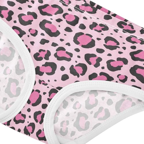 Little Girls' Soft Cotton Underwear Kids Breathable Comfort Leopard Print Panties Briefs Toddler4