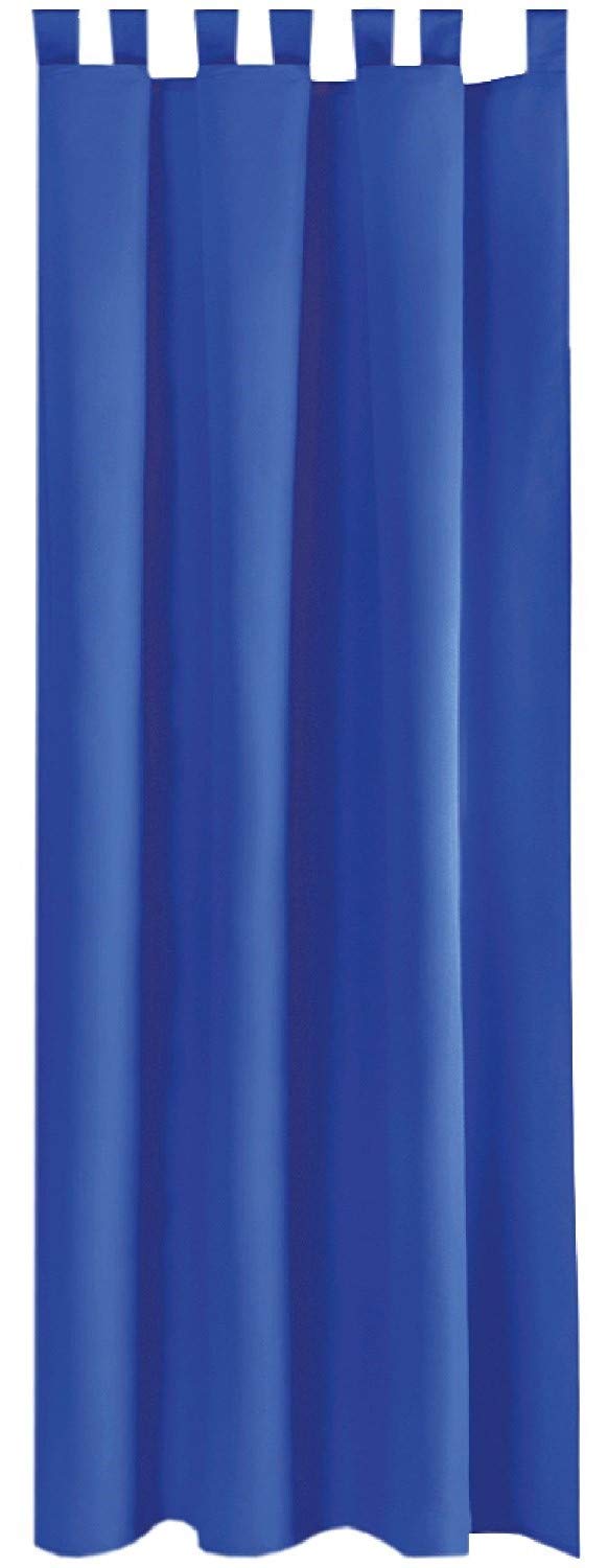 Bestlivings - Cortina opaca de microsatén, poliéster, Azul Medio, 140x145cm