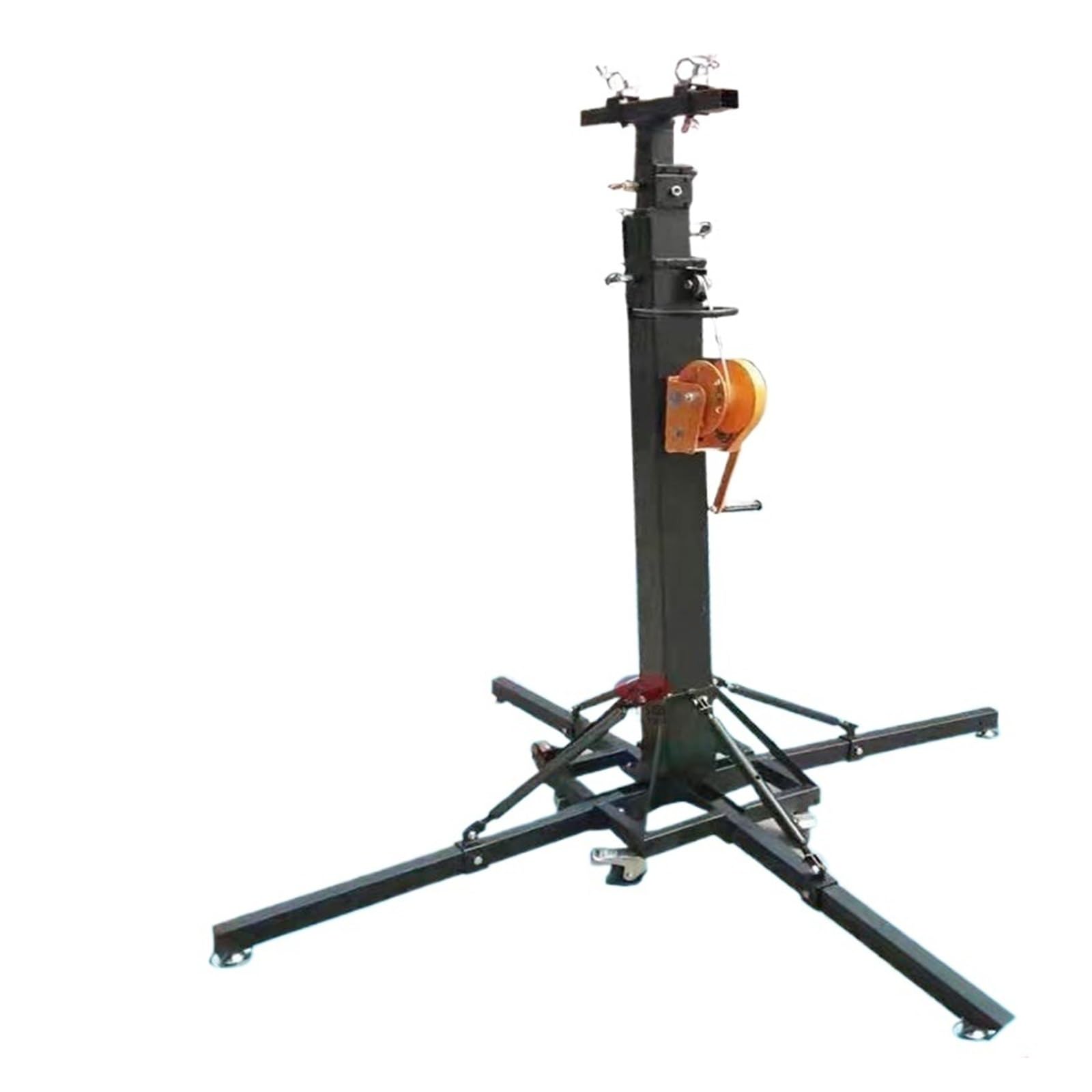 Manual Crank 6m 21ft Telescopic Lifting Mast for Stage Equipment Truss Audio