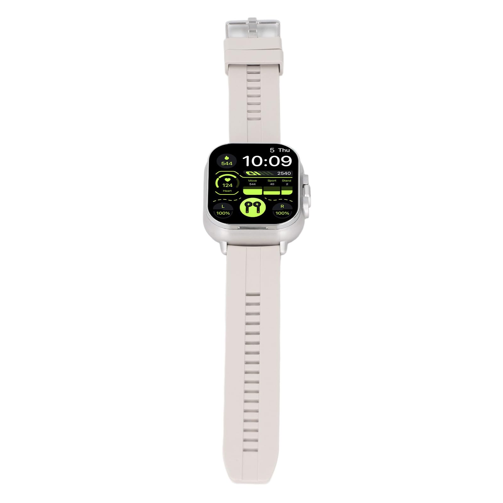 Fabater Reloj Inteligente con Auriculares, Pantalla Táctil HD de 2,01 Pulgadas, Rastreador de Ejercicios con Llamadas Bluetooth, Reloj Deportivo Bluetooth con Batería de Larga Duración para iOS