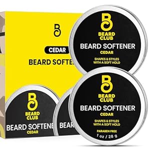 The Beard Club Cedar Beard Butter – Men’s Styling Balm, Softener, Moisturizer, and Leave-In Conditioner – Beard Wax – 2oz