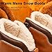 YINGCSM Men's Winter Warm Snow Boots Fur Lined Anti Slip Shoes Fashion Lightweight Water Resistant Non-slip Outdoor Work Ankle Boot