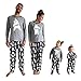 Greetuny 2pcs Pijamas de Navidad Familia Conjunto Algodón Impresión del Oso Blanco Navideños Familiares Fiesta Ropa para Dormir Iguales (S, Madre)