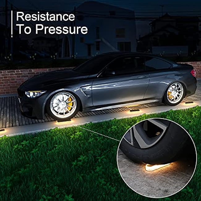 WILLED Solar Step Lights Solar Deck Lights 4 Pack Warm White Outdoor Solar Powered Lights