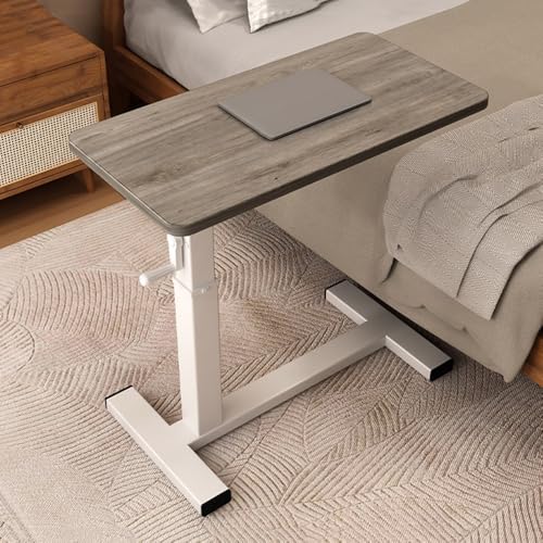 GSKDZG TChe[u LX^[t p\RfXN ߉\ 66cm`94cm xbhe[u ړ ItBXfXN ~iCge[u(Grey+White Frame,80x40cm)