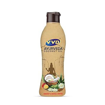 VVD Ayurveda Hair Oil - 150ml (Bottle) | Controls Hairfall and Dandruff | Contains the Goodness of Coconut Oil, Bringaraj, Tulasi, Vetiver, Aloe vera, Hibiscus etc.