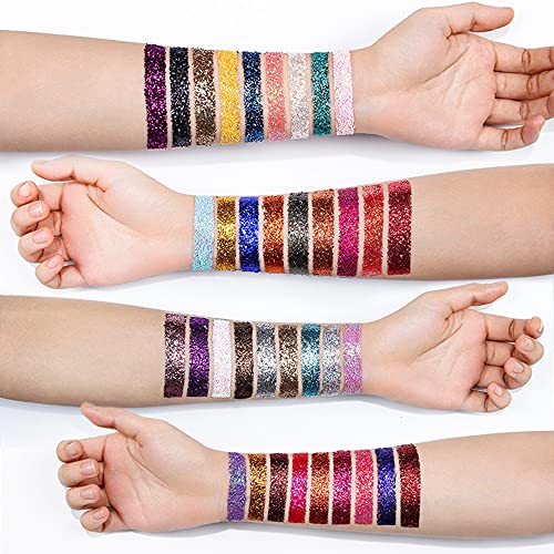 Shiny Ray Holographischer Lidschatten, Pigment Pailletten Schimmer Lidschatten, Tattoo Lippen Nagel Körper Glitzer Make… – Bild 8