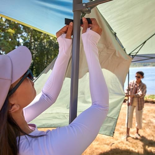 coleman oasis instant pop-up canopy tent with side wall attachment, portable shelter with easy setup & takedown, wheeled carry bag included,13x13ft sizes moss 13x13ft pfas-free with shadewall