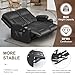 FURNIMAT Loveseat Recliner Sofa, 2 Seater Reclining Loveseat Sofa, PU Leather Recliner Loveseat Couch, Modern Recliner Chair for Living Room, with Cup Holder and 2 Cell Phone Holder, USB Ports, Black