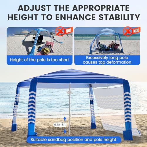 Zeraty 8'×8' Beach Cabana