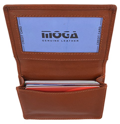 Moga Genuine Leather Business Card Holder Name Card Case Credit Card Wallet with ID Window3
