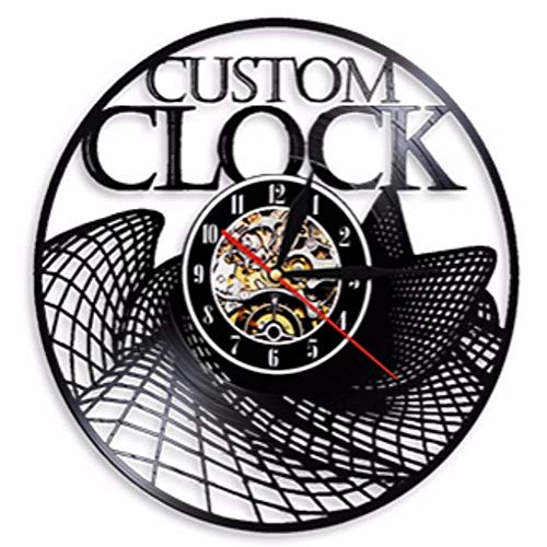 Vintage Vinyl Record Wanduhr Bestellen Sie Ihr Design Ihr Logo Ihre persönliche personalisierte Vinyluhr mit LED 12 Zoll