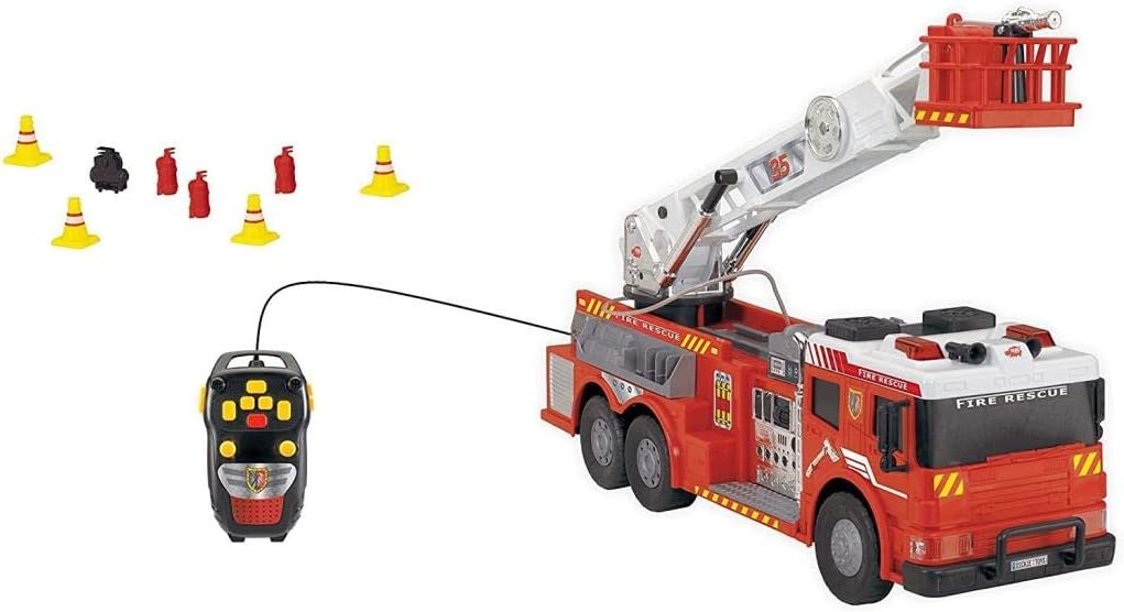 DICKIE TOYS Fire Rescue Vehicle with wired remote control and accessories