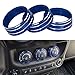 Opall 21PCS Interior Decoration Trim Kit Steering Wheel & Center Console Air Outlet Trim, Door Handle Cover Inner for Jeep Wrangler JK JKU 2011-2018 2 Door &4 Door (Blue)