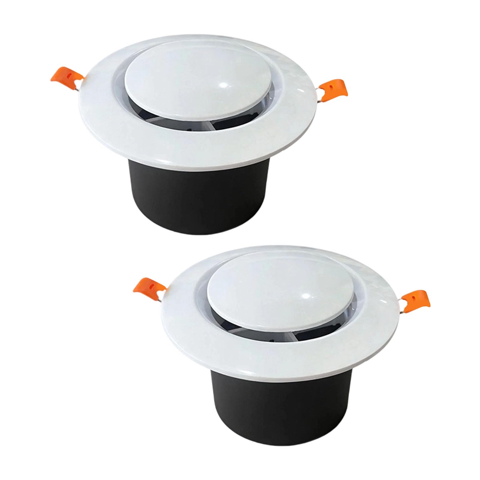 Woedpez Disc 2Pcs Adjustable Round Vent Grilles 7.3Cm For Indoor Outdoor Abs Circular Air Vent Covers