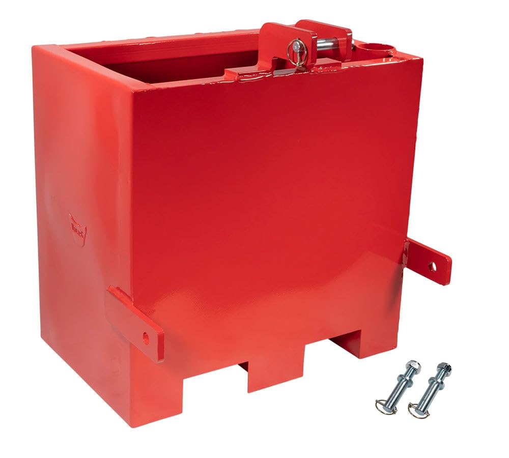 Mytee Products Tractor Ballast Box 3 Point Category 1, 800lbs Capacity - Heavy-Duty Welded Steel 3 Point Hitch Ballast Box for Tractor 2