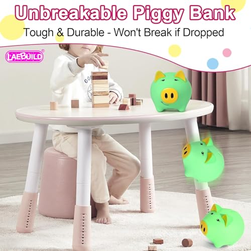 Image of Piggy Bank for Kids, Piggy Bank for Boys, Glow in the Dark | Glow in the Dark Plastic Piggy Bank, Coin Bank Suitable for Boys and Girls