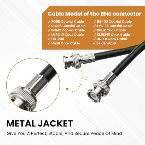 Conector BNC macho 50 Ohm pack 10 unidades miniatura 4