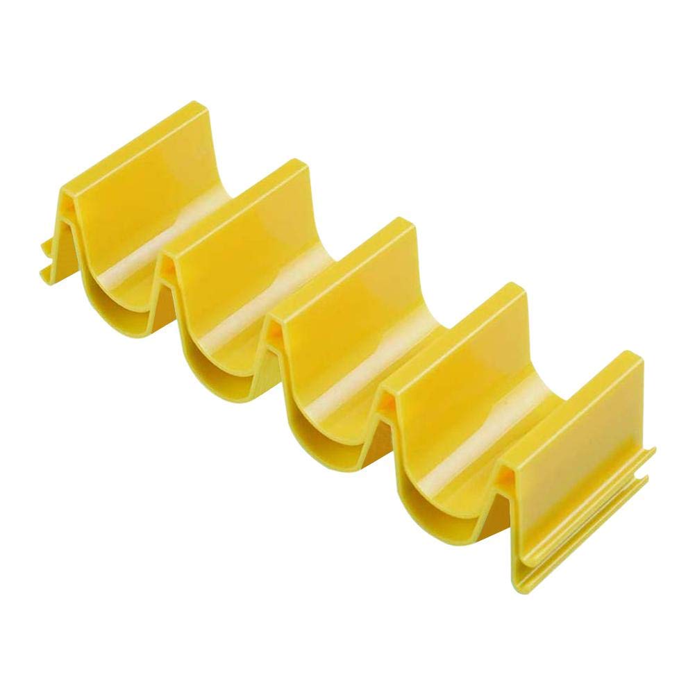 sunflowerany 6PCS Taco Holder Stand, Taco Truck Tray - Non-toxic Materials,Durable and Sturdy,Holds Up to 4 Tacos Each,Dishwasher Safe,Red/Yellow/Blue