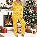 hmbudp Womens Satin Pajama Set Long Sleeve Silk Pajamas Button Down Pjs Set Long Sleeve Loungewear 2 Piece Wide Leg Sleepwear Yellow
