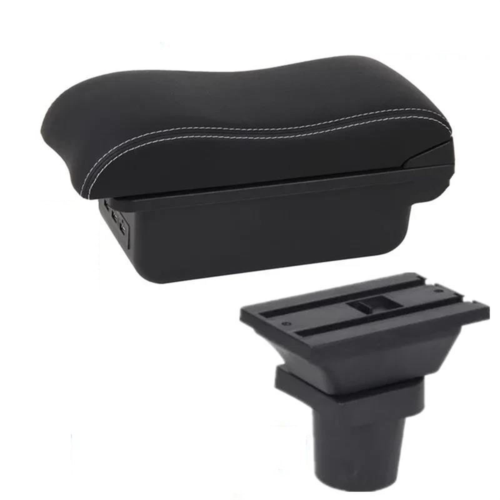 NMJLQW Storage Rack Auto Accessories Armrest Box For Focus MK1 Car Armrest Interior Parts Center Storage Box With USB(B white line3USB)